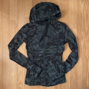 ❤️ Lululemon Women's Hooded Define Jacket Nulu Size 4 Green Camo ICMI NWT